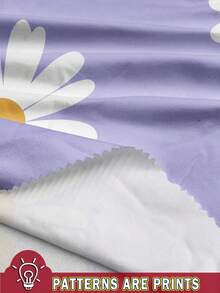 SHEIN 2pcs/Set Toddler Girls Daisy Pattern Casual Home & Outdoor Short Sleeve T-Shirt And Shorts Set, Suitable For Summer