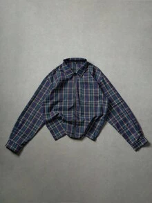 PAVTROS Casual Business Loose Plaid Long Sleeve Men Shirts, Fall