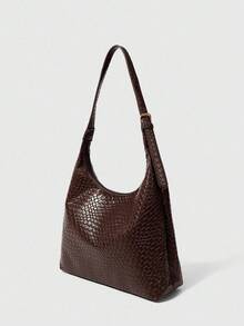 SHEIN BAE Fashionable Large Capacity Shoulder Tote Bag, Design For Women