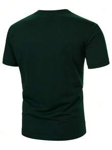 Manfinity Homme 男士撞色条纹短袖半襟休闲百搭夏季 Polo 衫 - 彩色 - 查看 2