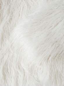 FeverCity 男士休闲纯色仿皮草短款夹克，秋冬 - 米色 - 查看 4