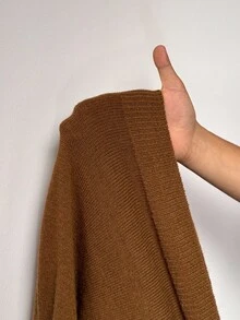 BamGleam Women's Deep V-Neck Long Sleeve High Collar Fitted Casual Knit Sweater Dress, Autumn/Winter