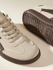 CUCCOO EASI Women's Soft & Comfortable Casual Lace-Up Sneakers, Suitable For All Seasons, Spring/Summer For Christmas - Beige - View 6