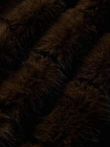 Aveloria Rosie 全新时尚简约百搭奢华修身高端设计女式连帽仿皮草大衣 - 棕色 - 查看 8