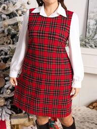 Comfylo Rochie de damă cu imprimeu floral, mărime plus, primăvară-vară, toamnă-iarnă, fără mâneci, textură, clasică, simplă, confortabilă, casual, relaxată, stil vechi, stil vestă, ținute de vacanță, rochii modeste pentru femei, ținută de aeroport pentru femei, rochie boho pentru femei, ținute de stațiune pentru femei, rochie de club, rochie tropicală, primăvară/vară