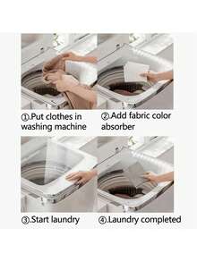 300/200/100/50 buc tablete absorbante de culoare pentru rufe, hârtie de rufe anti-pătare, foi de haine