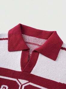 ROMWE MEN Street Life Maglione a maniche lunghe casual da uomo in maglia jacquard a contrasto di colore, autunno/inverno