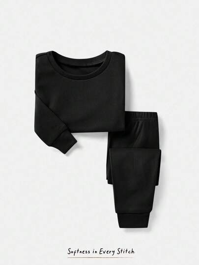 Cozy Pixies 2pcs Baby Boy Snug Fit Pajama Set - Solid Color Turtleneck Top And Long Pants Toddler Legging Set Boy Legging Set Toddler Pajama Set Boy Two Piece Set Toddler Two Piece Set