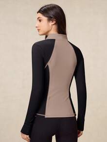 OutZeal 女士健身服运动夹克普拉提套装撞色紧身运动上衣 - 彩色 - 查看 7