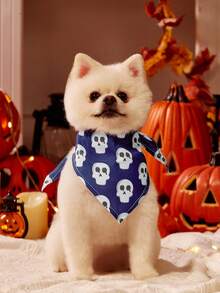 PETSIN 1pc Halloween White Skull Bandana - Multicolor - View 4