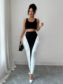 Gloray Chân váy bút chì ôm sát màu sắc xếp nếp dành cho nữ - Nhiều màu - Xem 8