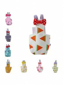 1件可爱鹦鹉套装，尿布便便袋，鹦鹉尿布，适用于鹦鹉、玄凤鹦鹉、鸽子 - 可水洗可重复使用的鹦鹉防护尿布，小型宠物鸟套装内衬（印花位置随机）