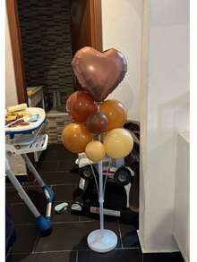 70/130/160 厘米气球支架套件，带底座和杆的气球柱，适用于婚礼生日派对装饰、圣诞派对用品