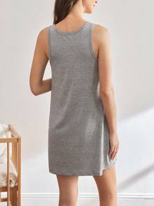 BloomMama Vestido de maternidad informal, de enfermería, de moda para estar en casa - Gris Claro - Ver 2