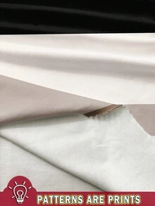 SHEIN LUNE Minimalist Color Block Pattern Loose Fit Crew Neck Long Sleeve Women T-Shirt, Suitable For Autumn/Winter