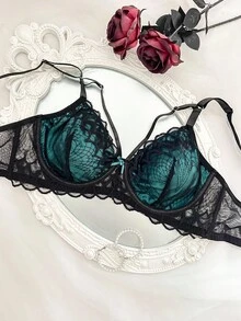 SHEIN Áo ngực có gọng ren gợi cảm cỡ lớn dành cho nữ - Nhiều màu - Xem 6