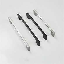 1 pieza Manija simple de aleación de aluminio cepillado negro para gabinete de cocina, cajón, puerta de vidrio, armario, mueble - Herraje para muebles - Multicolor - Ver 6