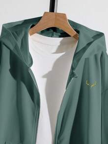 SHEIN 一件装青少年男童休闲运动学院风复古宽松连帽开衫，带贴袋，适合返校、生日派对、晚宴、演出、婚礼、洗礼、开幕式等场合，日常穿着也十分合适，适合上学、旅行、运动，适合春秋季节穿着，也适合Y2K锐舞派对、假期、节日、万圣节、圣诞节、秋冬季节穿着，休闲舒适。 - 藍色 - 查看 5