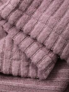 DAZY 2pcs Young Girl Girls Knitted V-Neck Long Sleeve Top + Pants Homewear Set - Purple - View 7