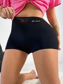 SuitURBody Women's Minimalist Letter Print Seamless Hipster Panties