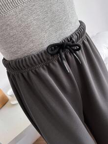 3 件套女童（大童女孩）休闲运动裤，简约风格针织宽松阔腿裤，适合搭配 T 恤、连帽衫、夹克 - 彩色 - 查看 3