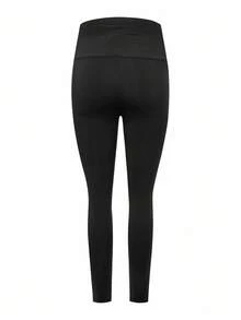 Modmama Maternity 2pcs Solid Elastic Waist Leggings Tights Leggings Black Leggings For Women Maternity Leggings - Black - View 7