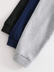 3 件套男童休闲图案印花运动裤，适合秋冬日常、通勤、上学、运动，多种颜色和款式