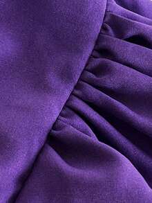 Maweii Plus Size Women's Chiffon Puff Sleeve Dress