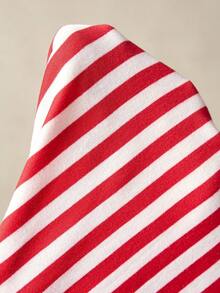 Bohemela 度假风格针织条纹V领插肩短袖修身短款拼色女式T恤 - 彩色 - 查看 7