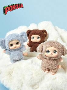 1个迷你乙烯基材质（非毛绒填充）柔软钥匙扣兔子造型吊坠，适合复活节礼物、派对装饰，可爱时尚配饰 - 彩色 - 查看 4