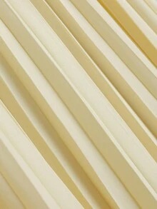 GlowEve Women's Gold Button Decor Blazer + Pleated Skirt Elegant Everyday Commute Versatile Minimalist Fashion Yellow 2 Pieces Set Fall Cloth For Women - Light Yellow - View 5