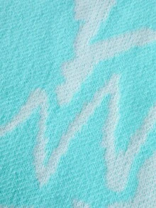 Manfinity Hypemode Men's Contrast Color Pattern Crew Neck Long Sleeve Knit Sweater, Fall/Winter - Teal Blue - View 4