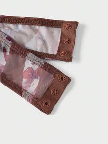 FeverCity Men's Printed Long Sleeve Crew Neck Comfortable Elastic Jumpsuit - Rust Brown - View 8