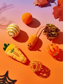 PETSIN 7pcs Halloween Cat Toys, Pet Toys