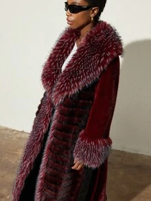 Aveloria Modichic 2025 European Style Faux Fur Coat, Slim Fit Waist Design Jacket, Autumn/Winter New Arrival