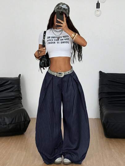 Coolane 女式夏季复古休闲嬉皮街头宽松绿色裤子