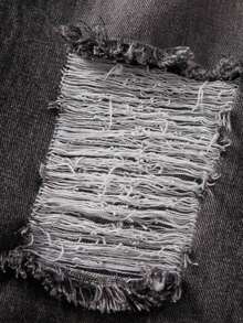 Jeans à jambes larges déchirés style Y2K pour préadolescentes, tissu doux et confortable, convient pour le port quotidien, l'école et les déplacements, disponible en couleur jean noir, printemps/été/automne/hiver