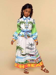 Travachic KIDS Áo thun trơn họa tiết bong bóng thanh lịch, thoải mái, đa năng dành cho bé gái tuổi mới lớn - trắng - Xem 1