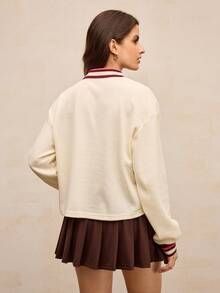 Activina Women's Golf & Tennis Colorblock Striped Sports Polo Shirt - Light Yellow - View 2