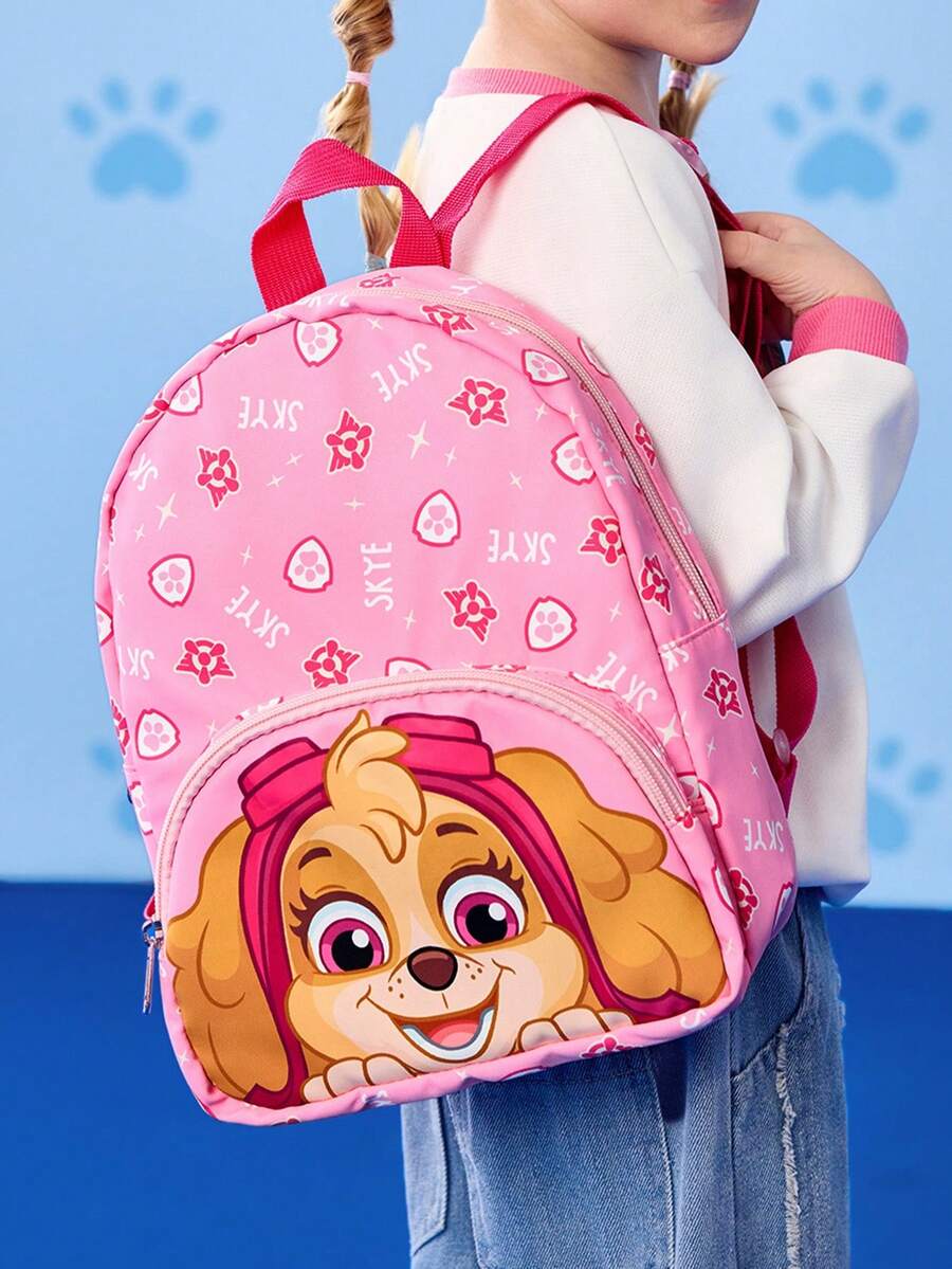 SHEIN | PAW Patrol 1pc Cute Cartoon Skye Print Mini Polyester Backpack With Adjustable Shoulder Strap, Back To School - Pink - View 1