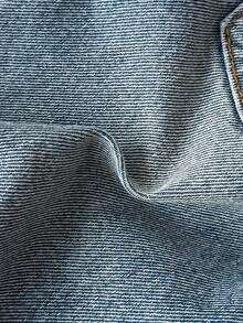 SHEIN Luźny, dżinsowy kombinezon dla chłopca w stylu vintage w kolorze niebieskim z przetarciami - Ciemny jeans - Zobacz 4
