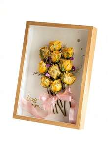 SHEIN The Dried Flower Photo Frame, DIY 3D Hollow Wooden Specimen Frame, And Model Display Stand Picture Frame Are Practical And Decorative Items, Ideal For Personal Use Or As Creative Gifts.