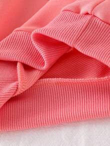 3pcs Baby/Toddler Colorful Long Sleeve Printed Sweatshirt Set, Knitted Round Neck Top And Pants, Fashionable Heart Print Long Sleeve Hoodie And Trousers For Autumn