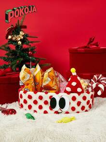 1PC Cute Plush Storage Bin - Soft Cartoon Design, Suitable For Girls To Use. Dopamine Creative Bedroom And Office Storage Basket. Makeup/Toy/Book Storage Box. - 彩色 - 查看 3