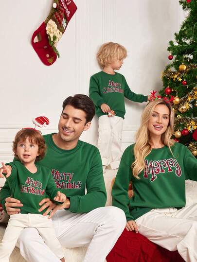 Manfinity RelaxMax Men's Christmas Slogan Print Crew Neck Long Sleeve Casual Pullover Sweatshirt, Autumn/Winter