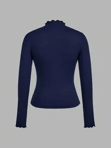 SHEIN EZwear 3件套休闲简约长袖紧身T恤，秋冬 - 彩色 - 查看 4