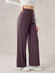 OutZeal 女士吸湿排汗速干高腰直筒运动裤日常休闲 - 紫色 - 查看 6