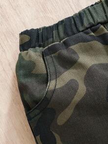 1条装幼儿男童时尚迷彩牛仔工装裤 - 彩色 - 查看 6