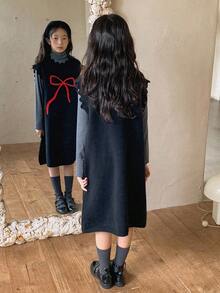 DAZY Vestido suéter sem mangas para meninas pré-adolescentes