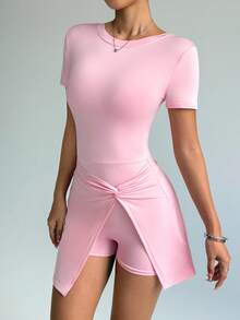 Sovereign Charm Nuevo vestido deportivo versátil y de moda para mujer, apto para correr, tenis, yoga y actividades al aire libre - Rosa - Ver 4
